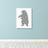 Toile Ours animal simple Art géométrique (Insitu (Plancher de Bois))