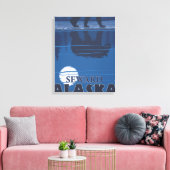 Toile Ours au clair de lune - Vent, Alaska (Insitu(Salon))