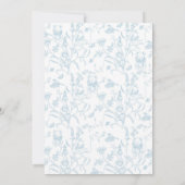 Toile Ours Baby shower Boy Invitation (Dos)