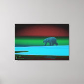 Toile Ours blanc Polar Lights (Recto)