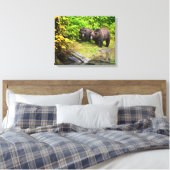 Toile Ours brun & ourson | Hyder, Alaska (Insitu(Chambre))