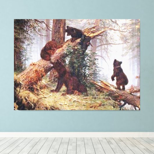 Toile Ours dans les bois (Insitu (Plancher de Bois))