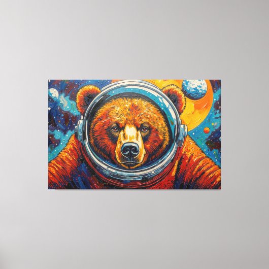 TOILE OURS DANS L'ESPACE (Recto)