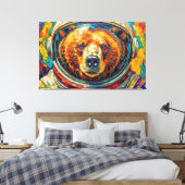 TOILE OURS DANS L'ESPACE-5 (Insitu(Chambre))