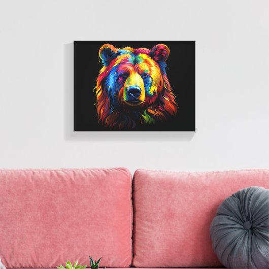 Toile Ours de brosse (Insitu(Salon))