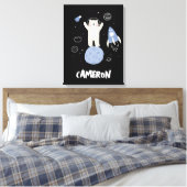 Toile Ours De Cartoon Mignonne Dans L'Espace (Insitu(Chambre))