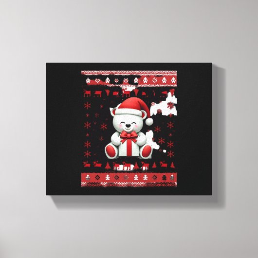 Toile Ours de Noël Noël (5) (Recto)