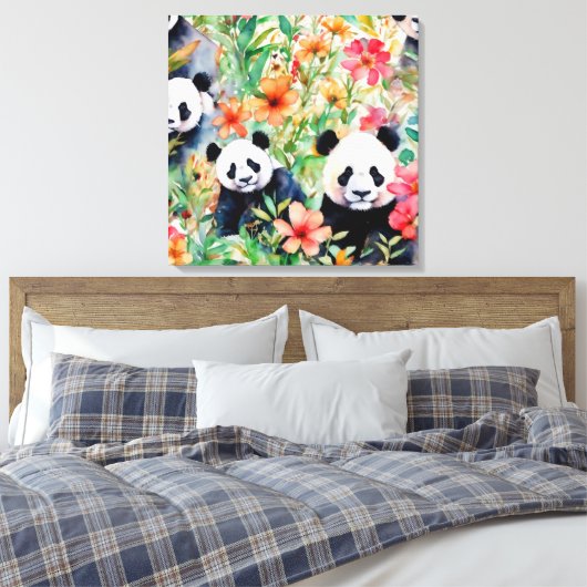 Toile Ours de panda aquarelle (Insitu(Chambre))