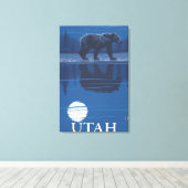 Toile Ours en clair de luneUtah (Insitu (Plancher de Bois))