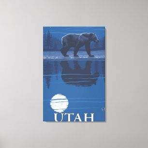 Toile Ours en clair de luneUtah