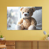 Toile Ours en peluche assis confortablement (Insitu(Salon))