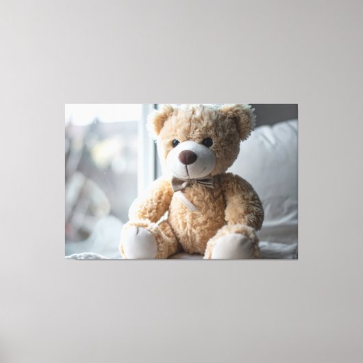 Toile Ours en peluche assis confortablement (Recto)