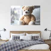 Toile Ours en peluche assis confortablement (Insitu(Chambre))