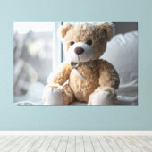 Toile Ours en peluche assis confortablement (Insitu (Plancher de Bois))