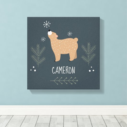 Toile Ours endormi (Insitu (Plancher de Bois))