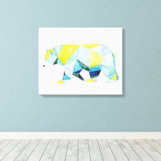 Toile Ours géométrique (Insitu (Plancher de Bois))