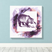 Toile Ours grizzli (Insitu (Plancher de Bois))