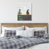 Toile Ours marchant au coucher du soleil (Insitu(Chambre))