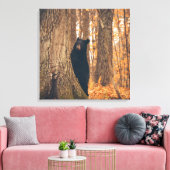 Toile Ours noir debout près d'un arbre (Insitu(Salon))