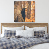Toile Ours noir debout près d'un arbre (Insitu(Chambre))