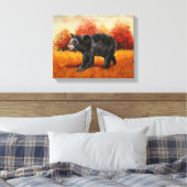 Toile Ours noir en forêt d'automne (Insitu(Chambre))