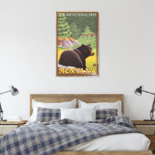 Toile Ours noir en forêt - Parc national des Glaciers, M (Insitu(Chambre))