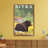 Toile Ours noir en forêt - Sitka, Alaska (Insitu(Salon))