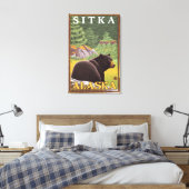 Toile Ours noir en forêt - Sitka, Alaska (Insitu(Chambre))
