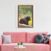 Toile Ours noir en forêtWyoming (Insitu(Salon))