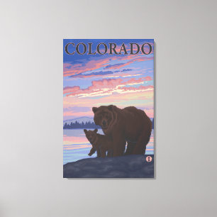 Toile Ours noir et CubColorado