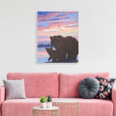 Toile Ours noir et cubColorado (Insitu(Salon))