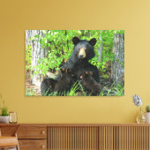 Toile Ours noir et cubes jumeaux (Insitu(Salon))