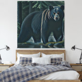 Toile Ours Noir Majestueux De La Forêt Du Nord (Insitu(Chambre))