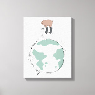 Toile Ours nus - Prenez soin de votre maison