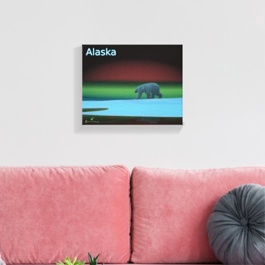 Toile Ours polaire (Insitu(Salon))