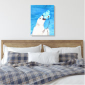 Toile Ours polaire avec Marshmallow grillé (Insitu(Chambre))