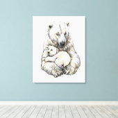 Toile Ours Polaire Et Ourson (Insitu (Plancher de Bois))
