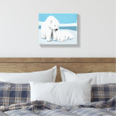 Toile Ours polaire et petits (Insitu(Chambre))