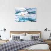 Toile Ours polaire marchant sur la mer (Insitu(Chambre))