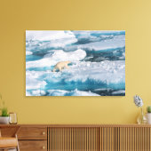 Toile Ours polaire marchant sur la mer (Insitu(Salon))