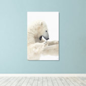 Toile Ours polaire se livrant à un combat avec un autre  (Insitu (Plancher de Bois))