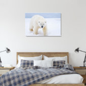 Toile ours polaire, Ursus maritimus, sur glace et neige, (Insitu(Chambre))