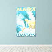 Toile Ours polaires & Cub - Dawson, Alaska (Insitu (Plancher de Bois))
