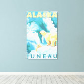 Toile Ours polaires & Cub - Juneau, Alaska (Insitu (Plancher de Bois))