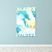 Toile Ours polaires & Cub - Valdez, Alaska (Insitu (Plancher de Bois))
