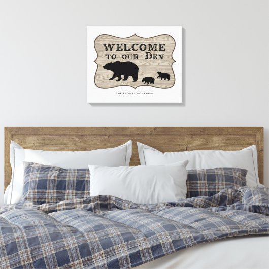 Toile Ours rustique Den (Insitu(Chambre))