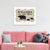 Toile Ours rustique Den (Insitu(Salon))