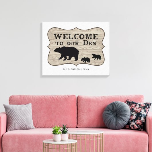 Toile Ours rustique Den (Insitu(Salon))