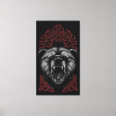 Toile Ours Viking Rugissant (Recto)
