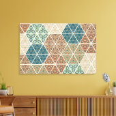 Toile Outdoor | Blue & Green Tribal Pattern (Insitu(Salon))